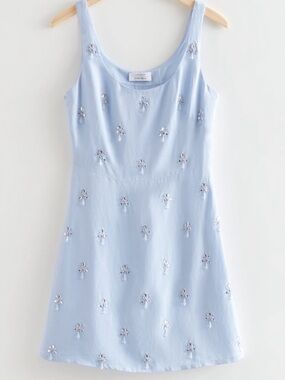 & Other Stories Gemstone Embellished Dress